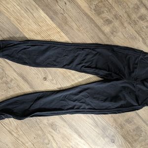 Athleta black leggings mesh panelling ankles